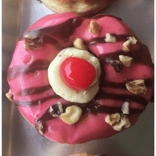 Banana Split yeast donuts made while providing on site donut training